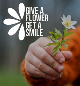 Give A Flower, Get A Smile Badge